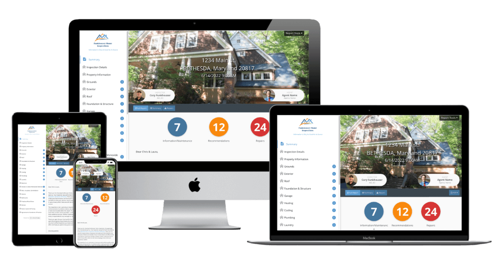 Funkhouser Home Inspections sample inspection report mockup